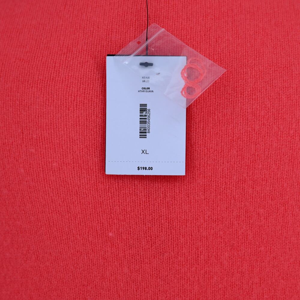 C by Bloomingdale's Women Guava Orange Cashmere Open-Front Cardigan Size XL - Picture 4 of 5